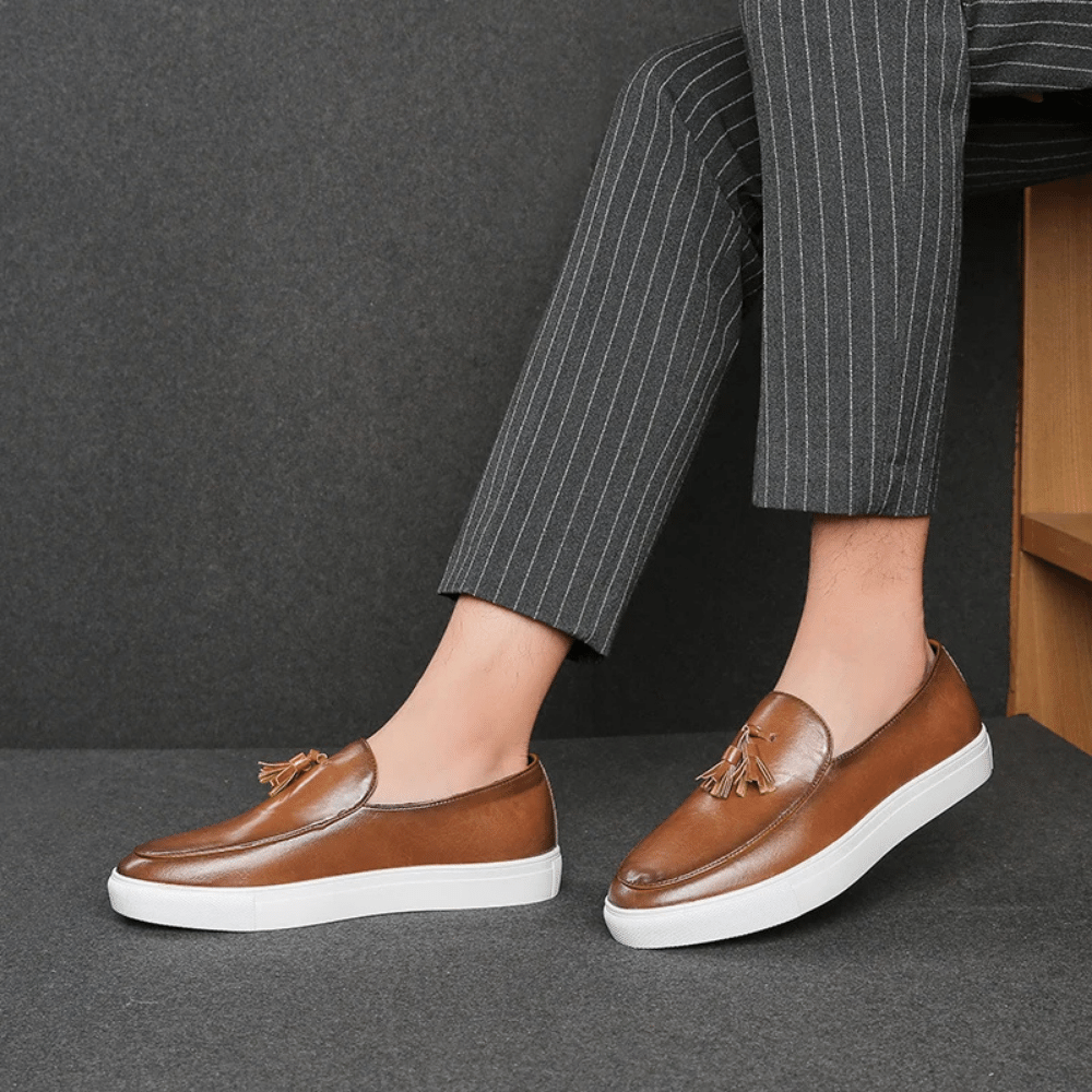 Heren leren mocassin Toulouse Verno