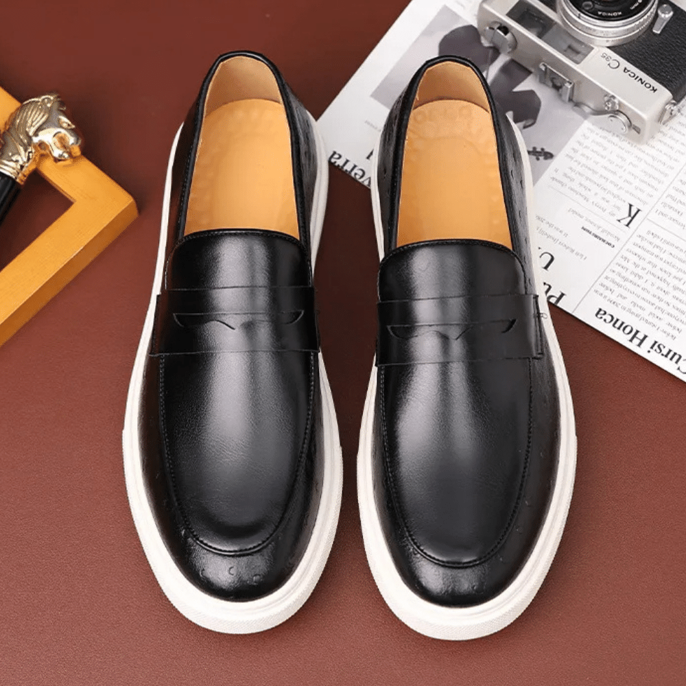 Leren mocassin instapper voor heren van Verno