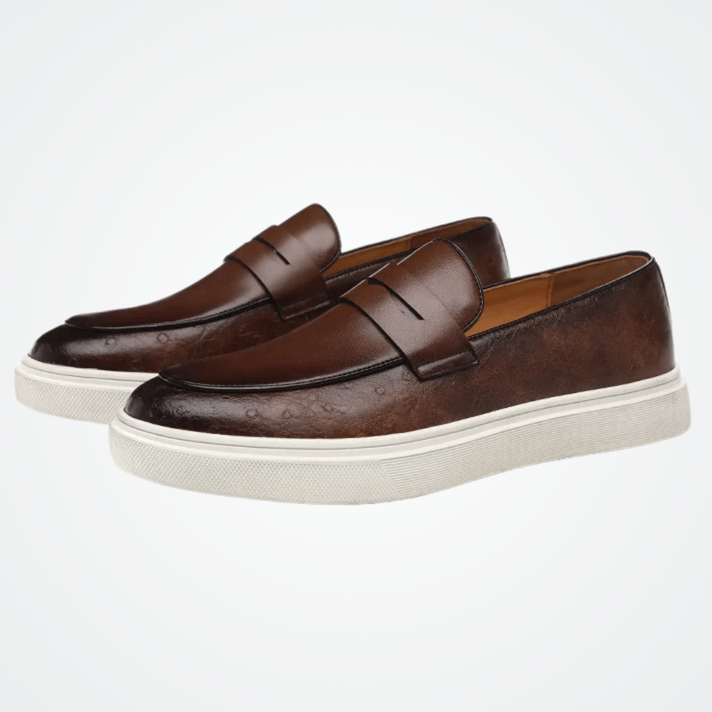Leren mocassin instapper voor heren van Verno