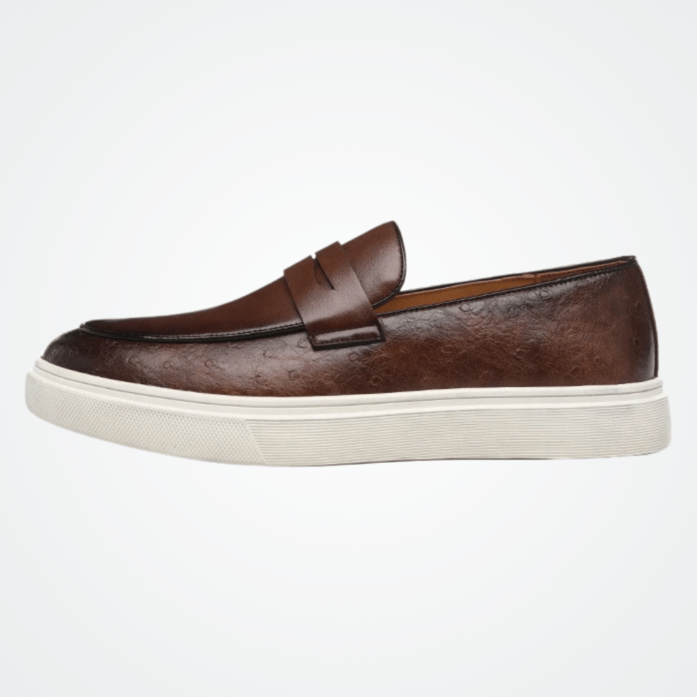 Leren mocassin instapper voor heren van Verno