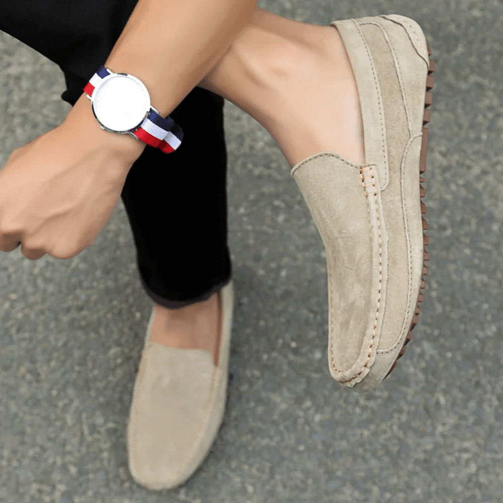 Heren leren mocassin Zweden Verno