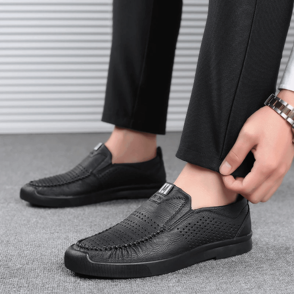 Heren leren mocassins Milan Verno