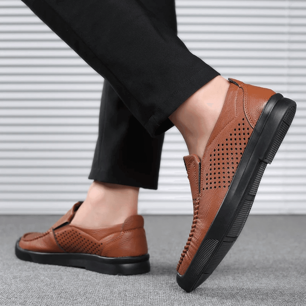 Heren leren mocassins Milan Verno