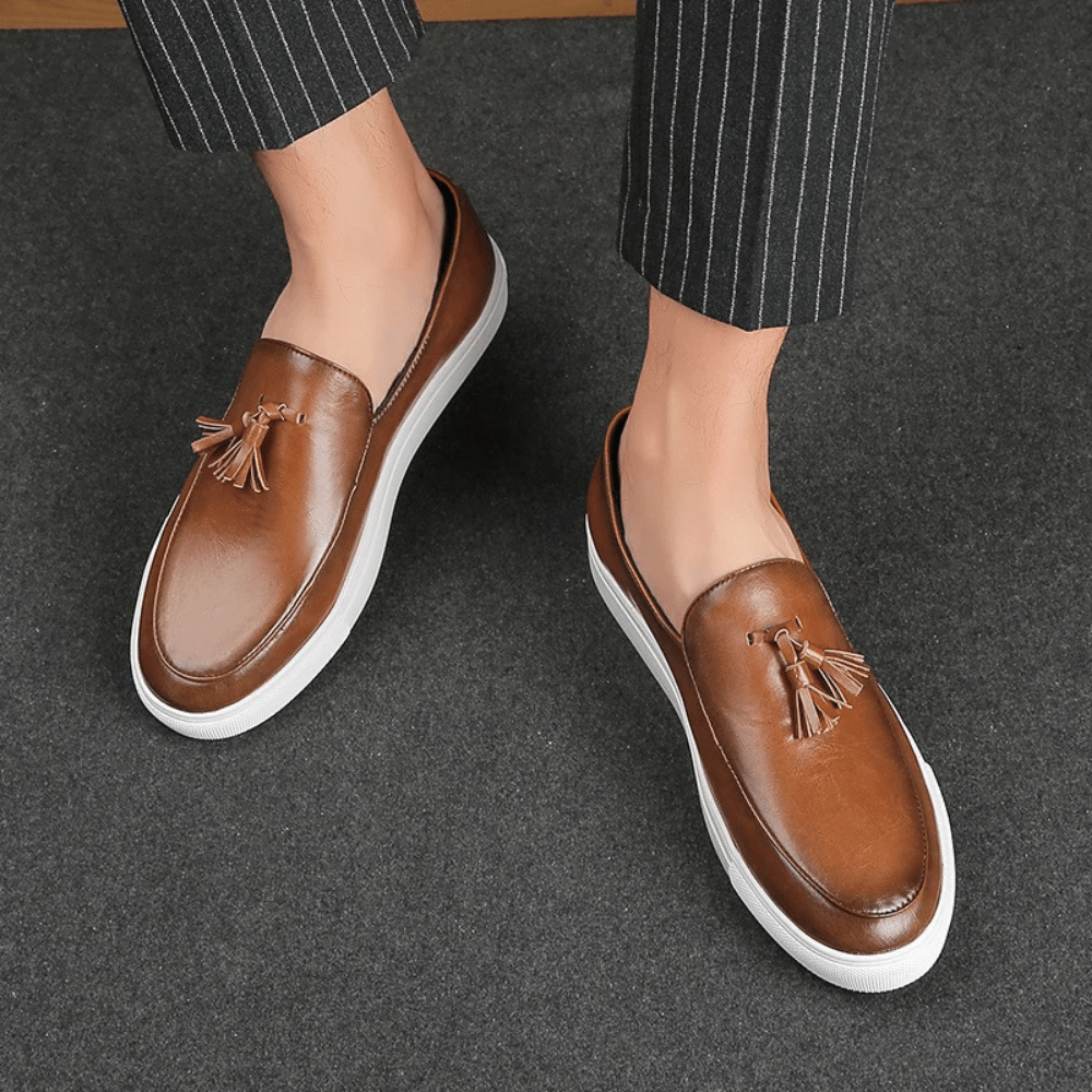 Heren leren mocassin Toulouse Verno