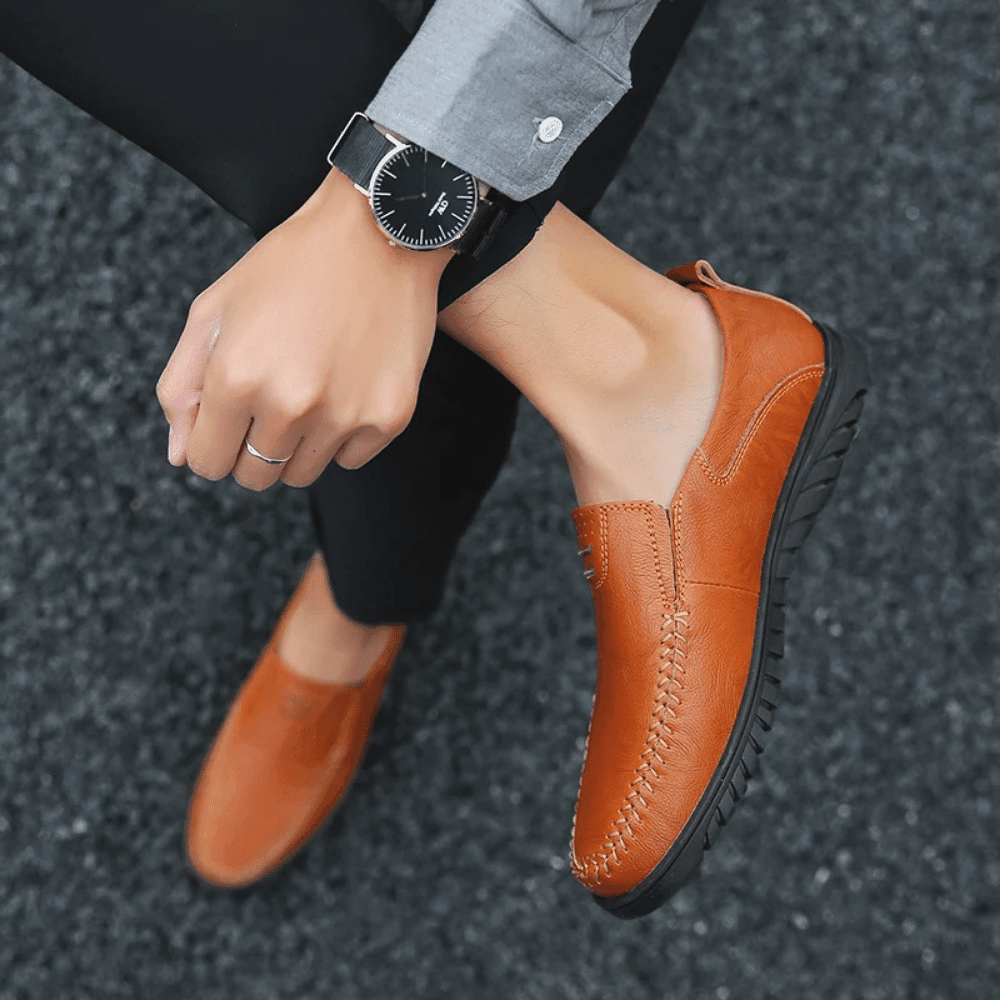 Leren herenmocassin Pisa Verno