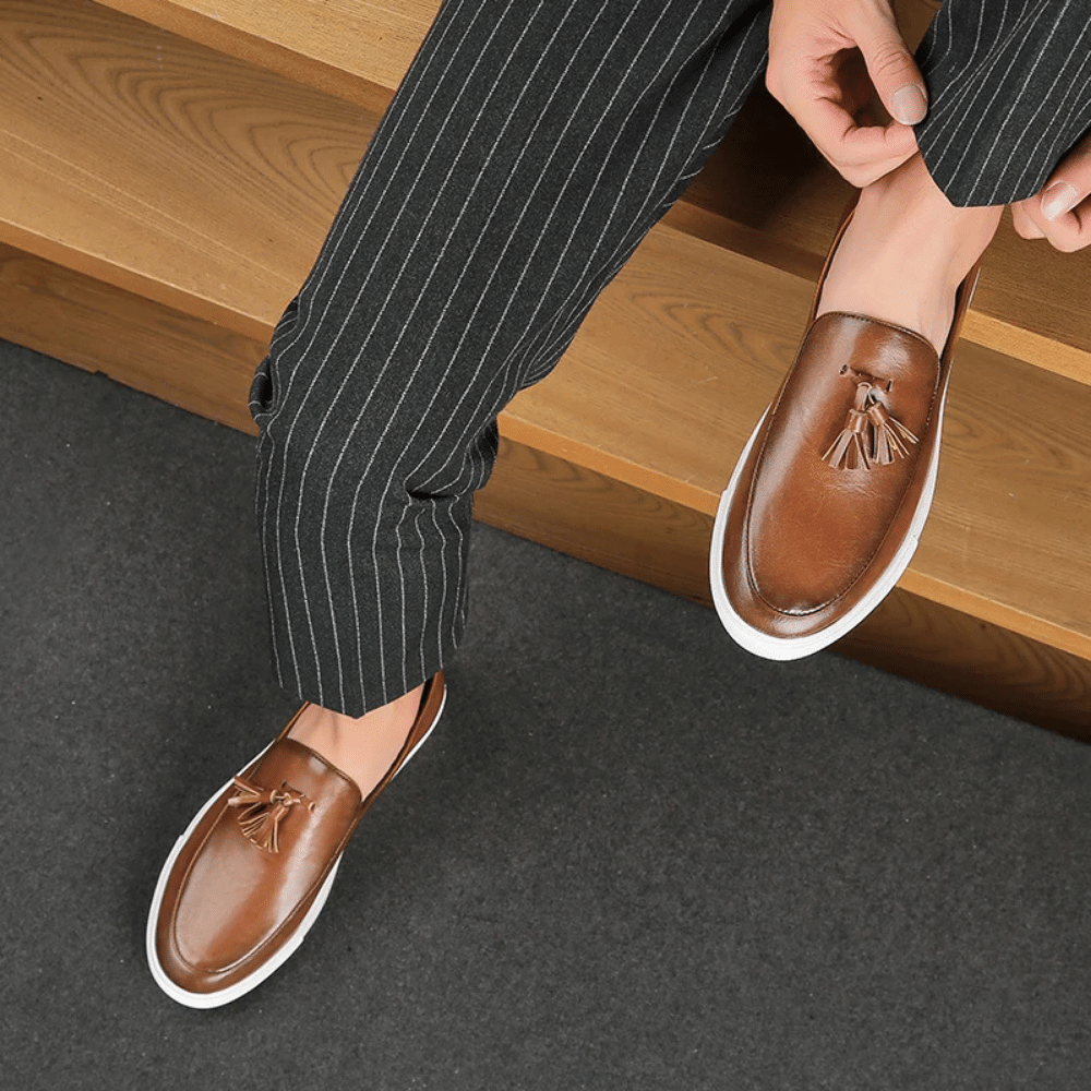 Heren leren mocassin Toulouse Verno