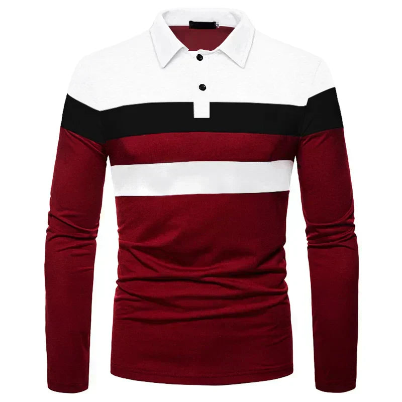 Heren poloshirt met lange mouwen Slingint Verno
