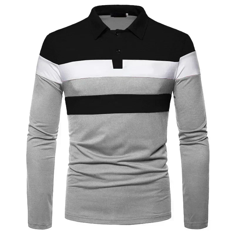 Heren poloshirt met lange mouwen Slingint Verno