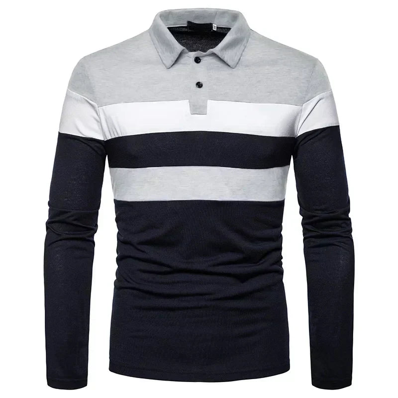 Heren poloshirt met lange mouwen Slingint Verno