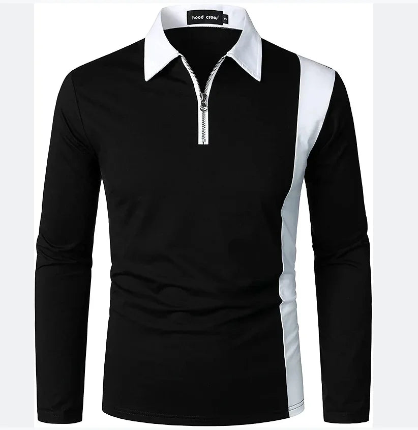 Heren poloshirt met lange mouwen Padrony Verno