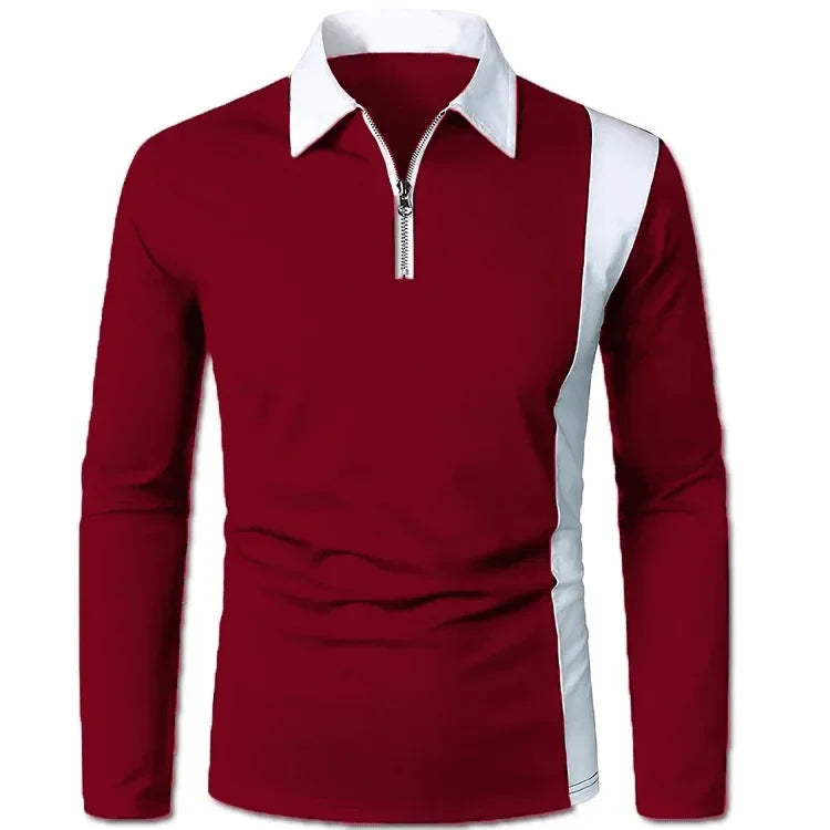 Heren poloshirt met lange mouwen Padrony Verno
