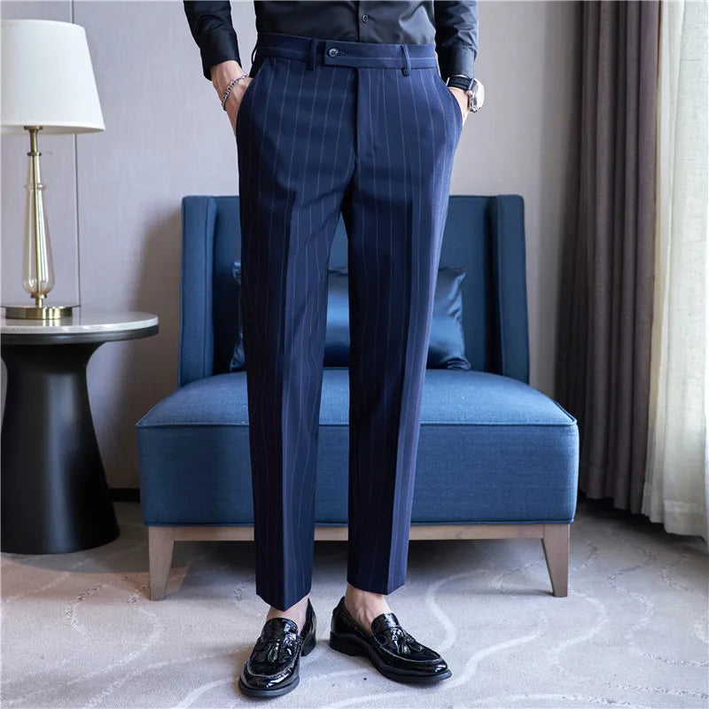 Krijtstreep pantalon voor heren Verno