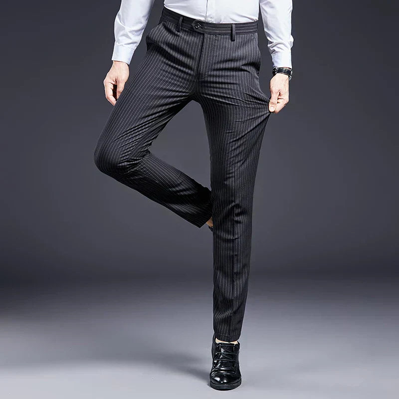 Premium heren pantalon gestreept Verno