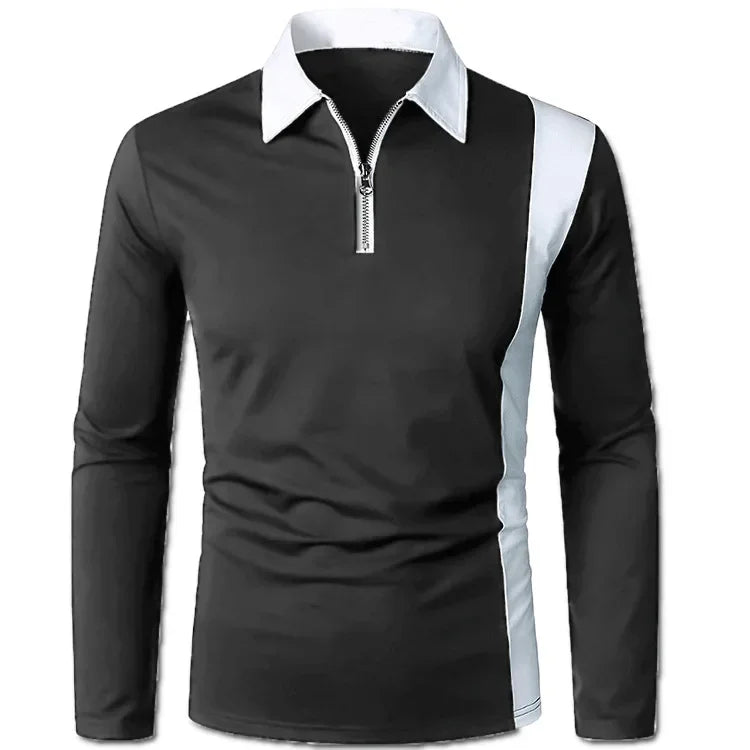Heren poloshirt met lange mouwen Padrony Verno