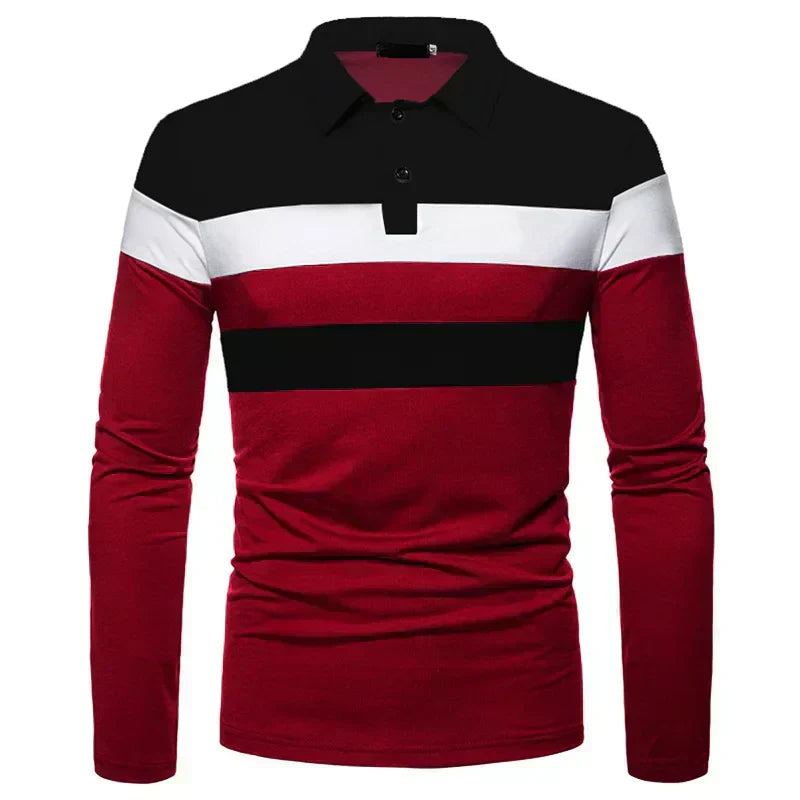 Heren poloshirt met lange mouwen Slingint Verno