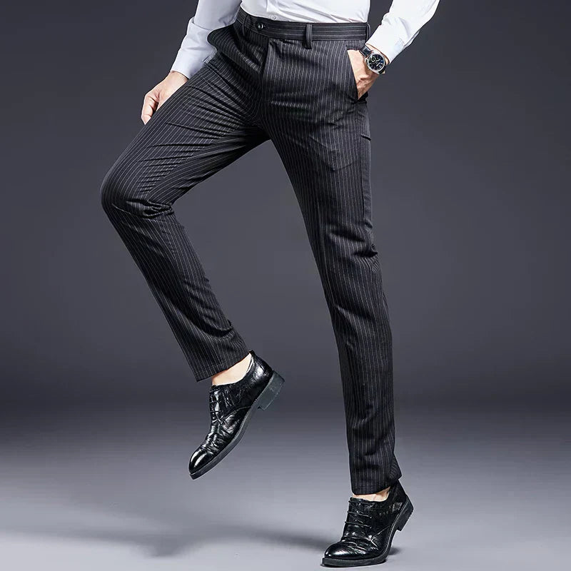 Premium heren pantalon gestreept Verno