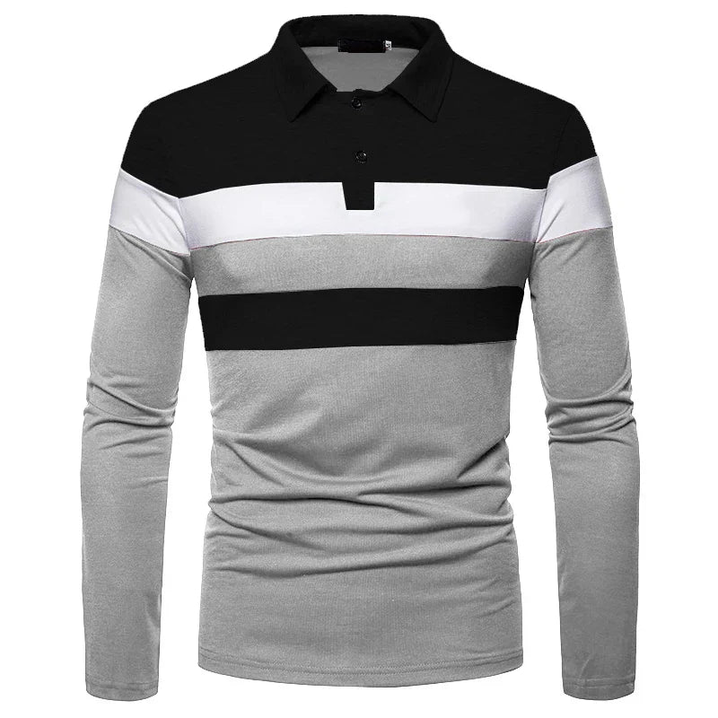 Heren poloshirt met lange mouwen Slingint Verno