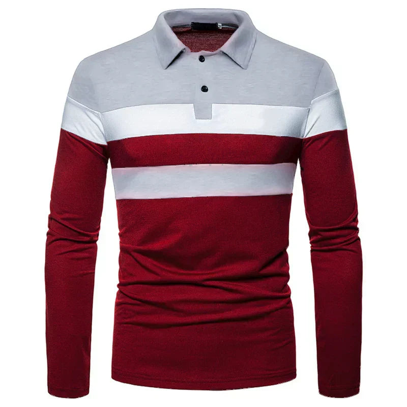 Heren poloshirt met lange mouwen Slingint Verno