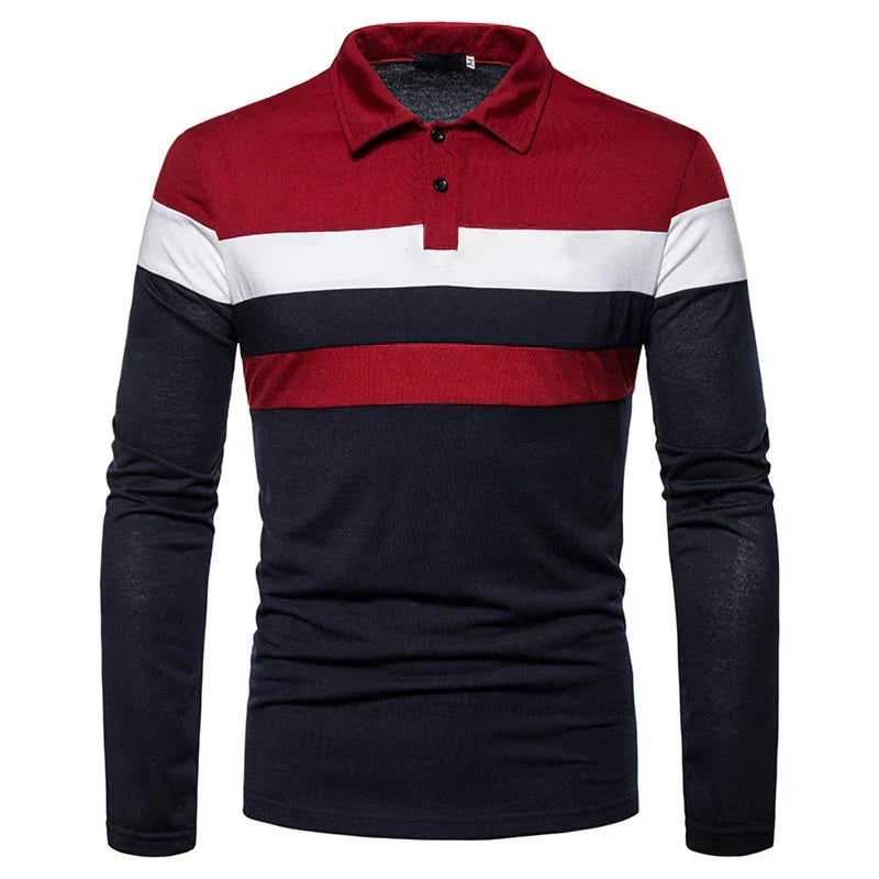 Heren poloshirt met lange mouwen Slingint Verno