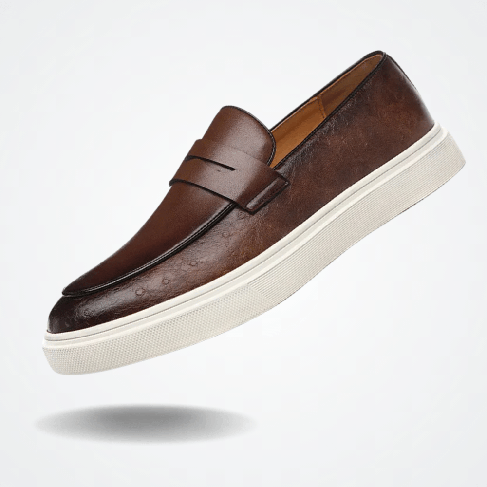 Leren mocassin instapper voor heren van Verno
