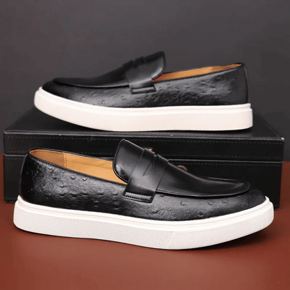 Leren mocassin instapper voor heren van Verno